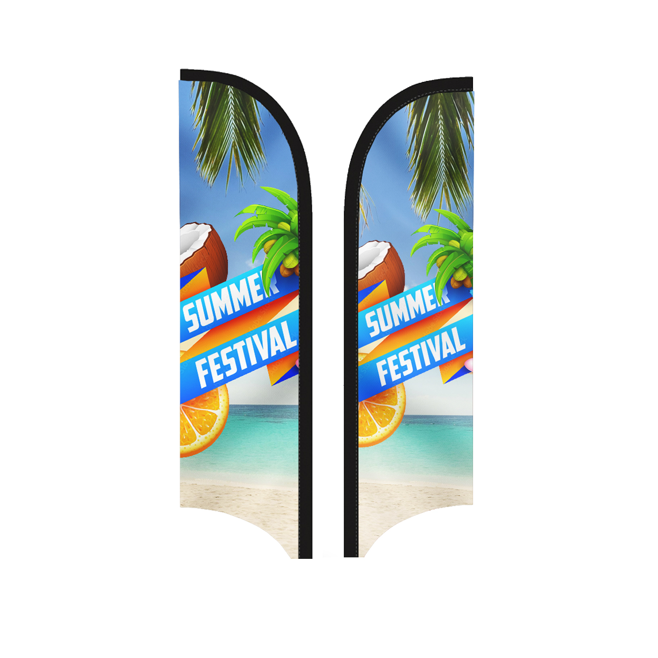 Medium Double Sided Tail Feather - Flag Only